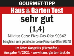 COZZE Pizzaofen Gas 34 Cm (13") - Inkl. Pizzastein 15 COZZE Pizzaofen Gas 34 Cm (13") - Inkl. Pizzastein -Grill Verkaufs-Shop Testlogo Cozze Pizzaofen Gas 90342 1