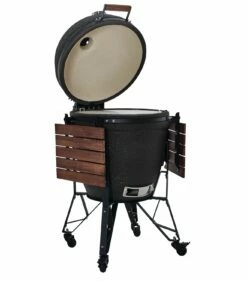 The Bastard Keramikgrill Urban XL - Complete - Schwarz Matt - Modell 2023 14 The Bastard Keramikgrill Urban XL - Complete - Schwarz Matt - Modell 2023 -Grill Verkaufs-Shop The Bastard XL Urban Keramikgrill BU210 offen Seitentische abgeklappt