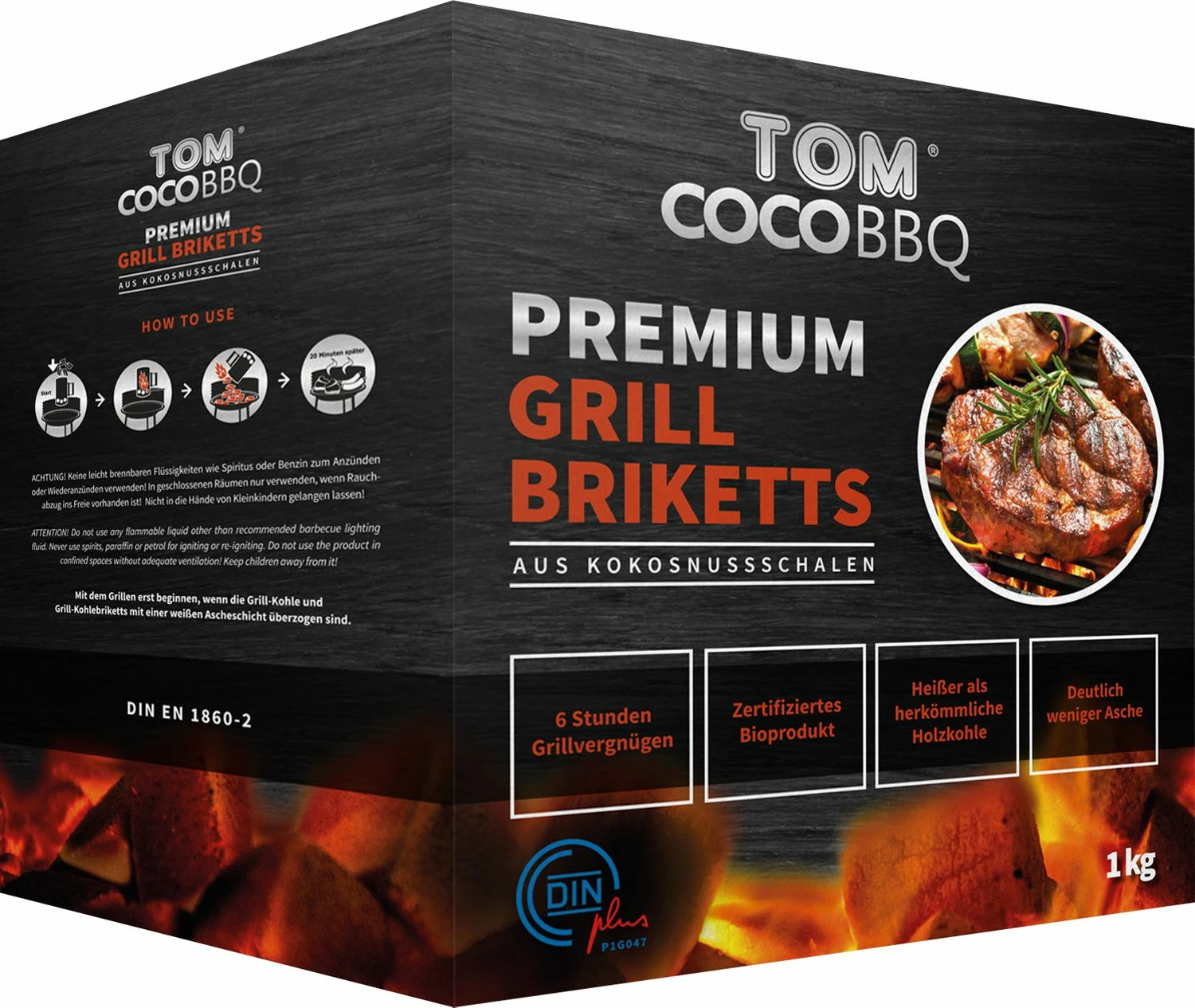 TOM Cococha Rot BBQ Grillbriketts 4kg - 4,0 X 3,0 X 2,5 Cm 1 TOM Cococha Rot BBQ Grillbriketts 4kg - 4,0 X 3,0 X 2,5 Cm