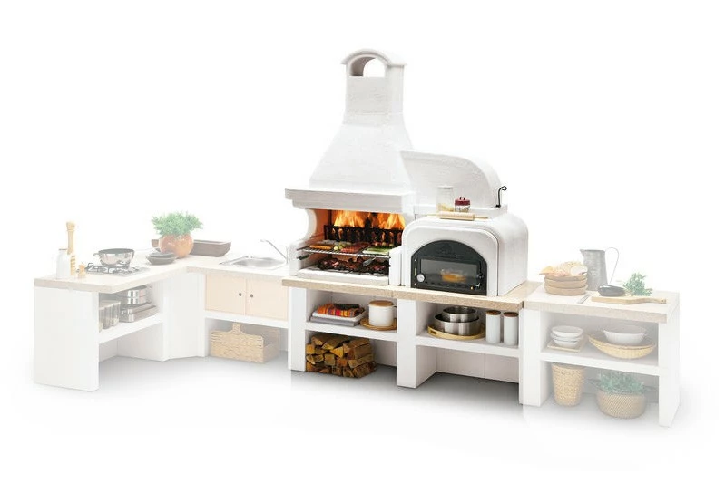 Palazzetti Gartenküche Malibu 2: Modul Grill Mit Backofen Rechts Inkl. Montagematerial 1 Palazzetti Gartenküche Malibu 2: Modul Grill Mit Backofen Rechts Inkl. Montagematerial