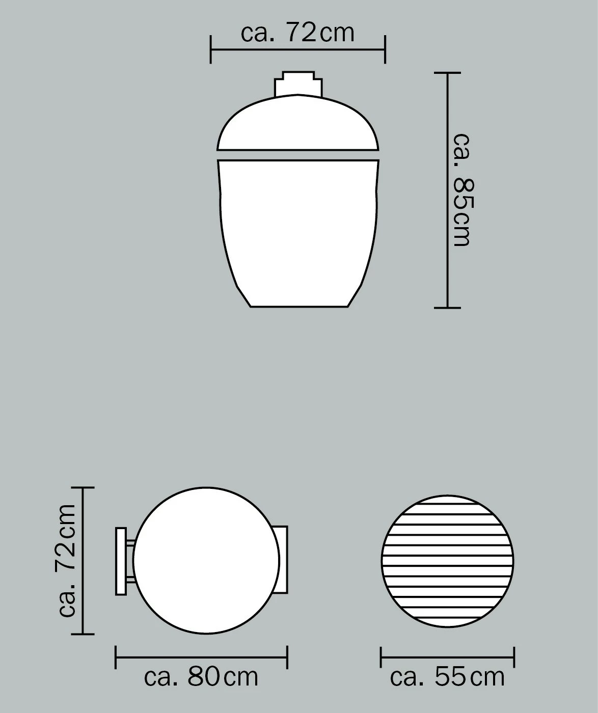 Monolith Grill LeChef Red Ohne Gestell Und Seitentische MG23RNC - Set 6 Monolith Grill LeChef Red Ohne Gestell Und Seitentische MG23RNC - Set – Bild 6