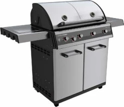 Outdoorchef Dualchef S 425 G Edelstahl Gasgrill Mit Seitenkocher + Blazing Zone Infrarotbrenner + DGS Gusseisen Grillrost 2 Stk. + DGS Gemüse Grillrost 2 Stk. -Grill Verkaufs-Shop outdoorchef dualchef s 425 g seitlich 18 700 1 2
