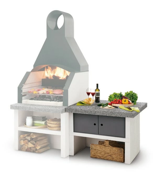 Palazzetti Outdoor Küche: Modul Arbeitsfläche - Granit Grau 1 Palazzetti Outdoor Küche: Modul Arbeitsfläche - Granit Grau