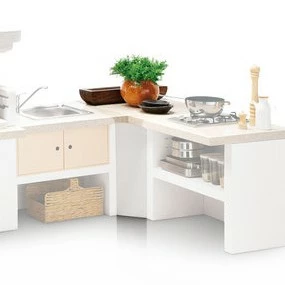 Palazzetti Gartenküche: Modul Ecke, Marmortech Rot 2 Palazzetti Gartenküche: Modul Ecke, Marmortech Rot – Bild 2